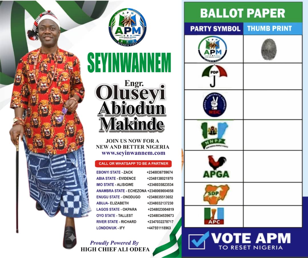 Vote Engr. Oluseyi Abiodun Makinde for President 2027 - Join Us Now for a New and Better Nigeria